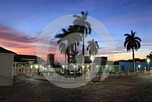 Main square in trinidad, cuba photo