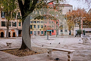 The main square of the Venetian Ghetto, Italy