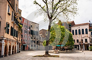 Main square The Venetian Ghetto, Venice, Italy