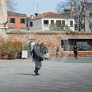 Main square in Venice`s Jewish Ghetto