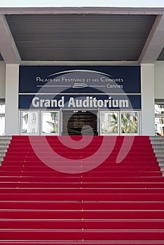 The main staircase of the Cannes Palace Festivals
