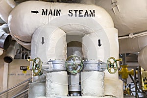 Main Steam Pipes with Multiple Valves.