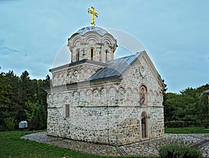 Main stone church monastery Hopovo in Serbia