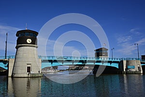 Main Street Bridge Racine Wisconsin in Springtime