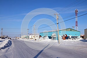 Main street in Cambridge Bay, Victoria Island, Nunavut