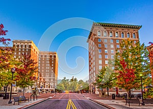 Main Street in Downtown Greenville, South Carolina, USA photo