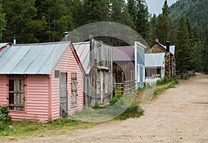 Main street in Ghost Town of St Elmo