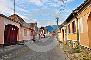Main Street of Gura Raului village