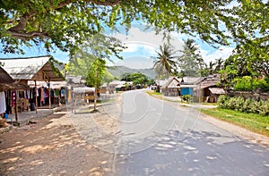 Main street in Kuta village. Lombok photo