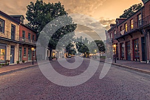 Main street of Saint Charles historic district, Missouri, USA