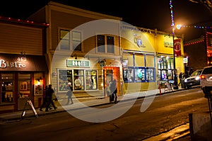 The main street of Park City at the Sundance film festival time. Utah