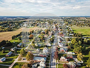 Main Street Shrewsbury, Pennsylvania in Southern York County during Fall