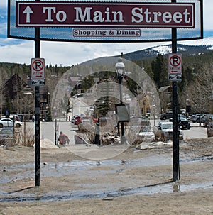 Main Street - Ski Town in Colorado