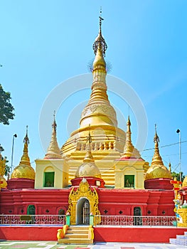 The main stupa of Shwe Gu Lay Paya, Bago, Myanmar