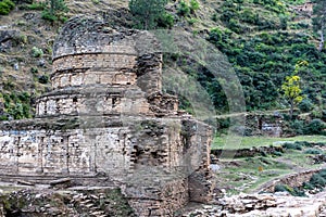 The main Stupa of the Tokar dara archaeology in the Najigram valley