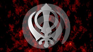 The main symbol of Sikhism â€“ sign Khanda, Video