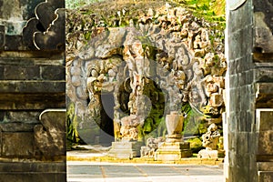 Main temple of the balinese temple Goa Gajah, Elephant Cave in Bali, Unesco, Indonesia