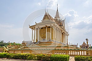 Main temple in the Vipassana Dhura Buddhist Meditation Center in