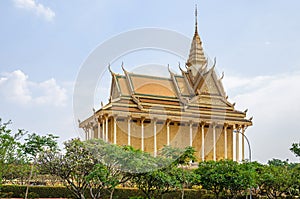 Main temple in the Vipassana Dhura Buddhist Meditation Center in