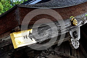 Main timber beam at Hongu Taisha, Japan