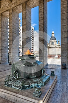 Main tower of the Monumento a la Bandera in Rosario city