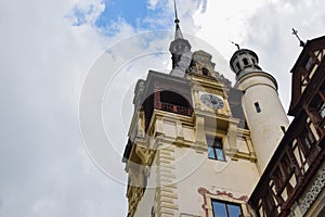 The Main Tower of  Peles castle, Sinaia, Prahova, Romania