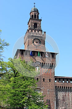Main tower of Sforzesco castle
