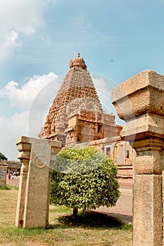 Main tower -vimana- of the ancient Brihadisvara Temple in Thanjavur, india.