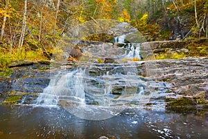 Main waterfall at Kent Falls State Park in western Connecticut.