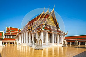 The main wihan of Wat Saket, Bangkok, Thailand