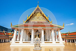 The main wihan of Wat Saket, Bangkok, Thailand