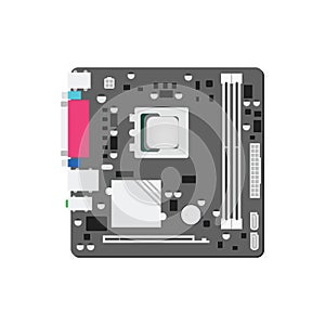 Mainboard computer concept by mainboad is micro ATX try