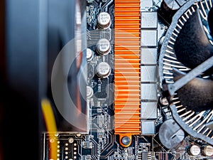 Close up of electronics circuit board A mainboard Main board,cpu motherboard,logic board,system board or mobo board