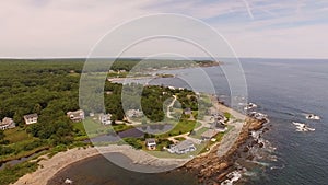 Maine Aerial Coastline Homes