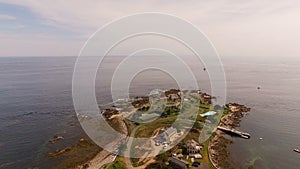 Maine Aerial Coastline Homes