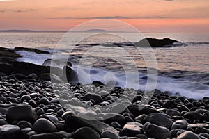 Maine Coastline At Sunrise