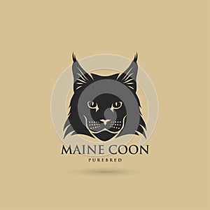 Maine Coon cat - vector illustration