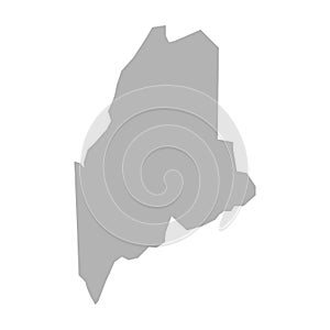 Maine map vector icon on white background