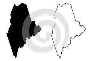 Maine map vector