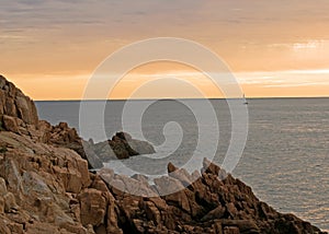 Maine seacoast at dawn photo