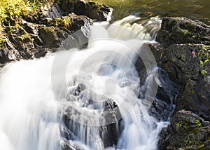 Maine waterfall running fast enough for motion blur