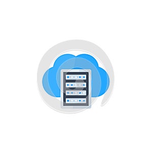 Mainframe, hosting, cloud storage icon