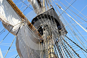 Mainmast on old schooner