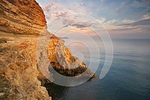 Mainsail on the sunset