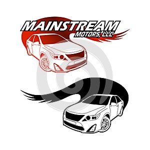 Mainstream motor car illustration vector photo