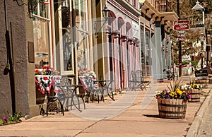 Mainstreet of Small Mountain Town