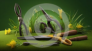 Maintaining a Healthy Lawn: Essential Tools and Equipment for Spring Season - Ai Generated