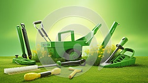 Maintaining a Healthy Lawn: Essential Tools and Equipment for Spring Season - Ai Generated