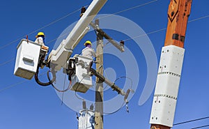 Maintenance of electricians work with high voltage