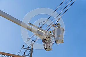Maintenance of electricians work with high voltage